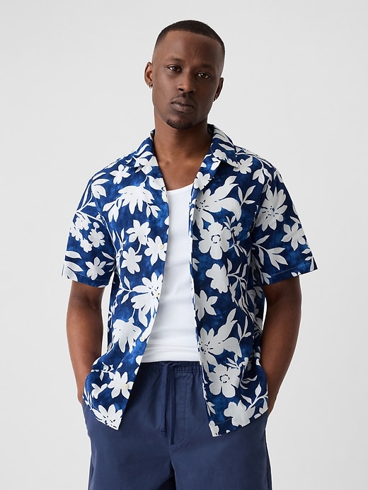 Image number 2 showing, Linen-Blend Vacay Shirt in Standard Fit