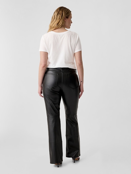 Image number 6 showing, Mid Rise Baby Boot Vegan-Leather Pants