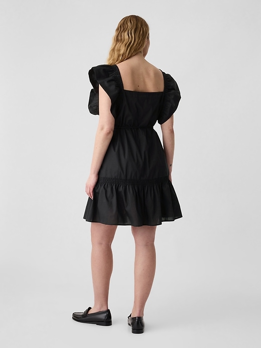 Image number 9 showing, Squareneck Flutter Sleeve Mini Dress