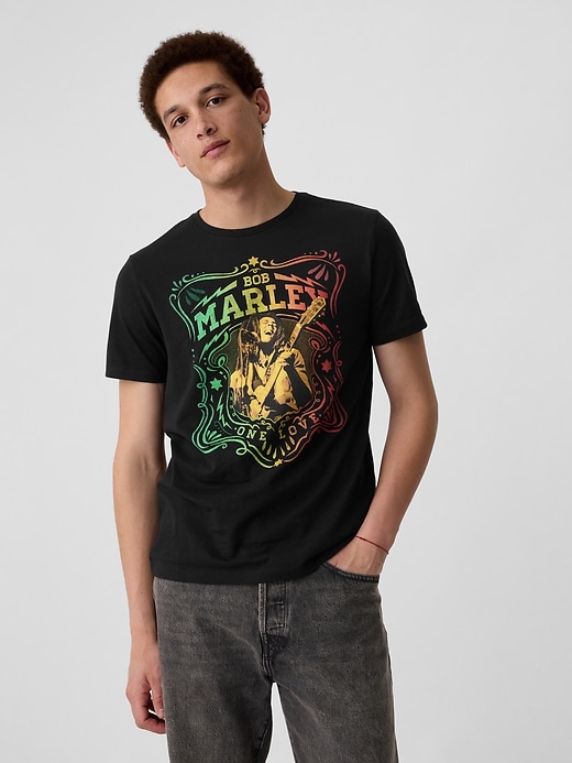 Image number 1 showing, Bob Marley Graphic T-Shirt