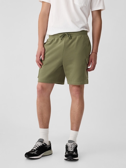 Image number 3 showing, 8" Fleece Cargo Shorts
