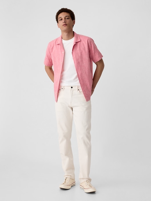 Image number 3 showing, Linen-Blend Vacay Shirt in Standard Fit