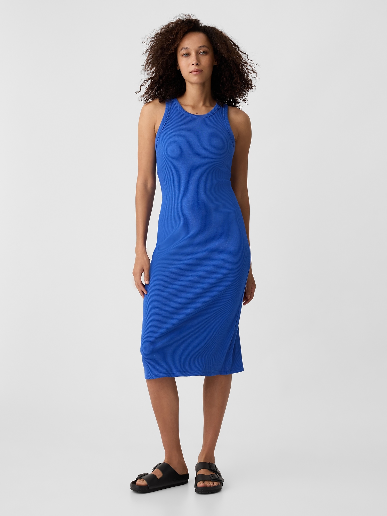 Ribbed Midi Tank Dress