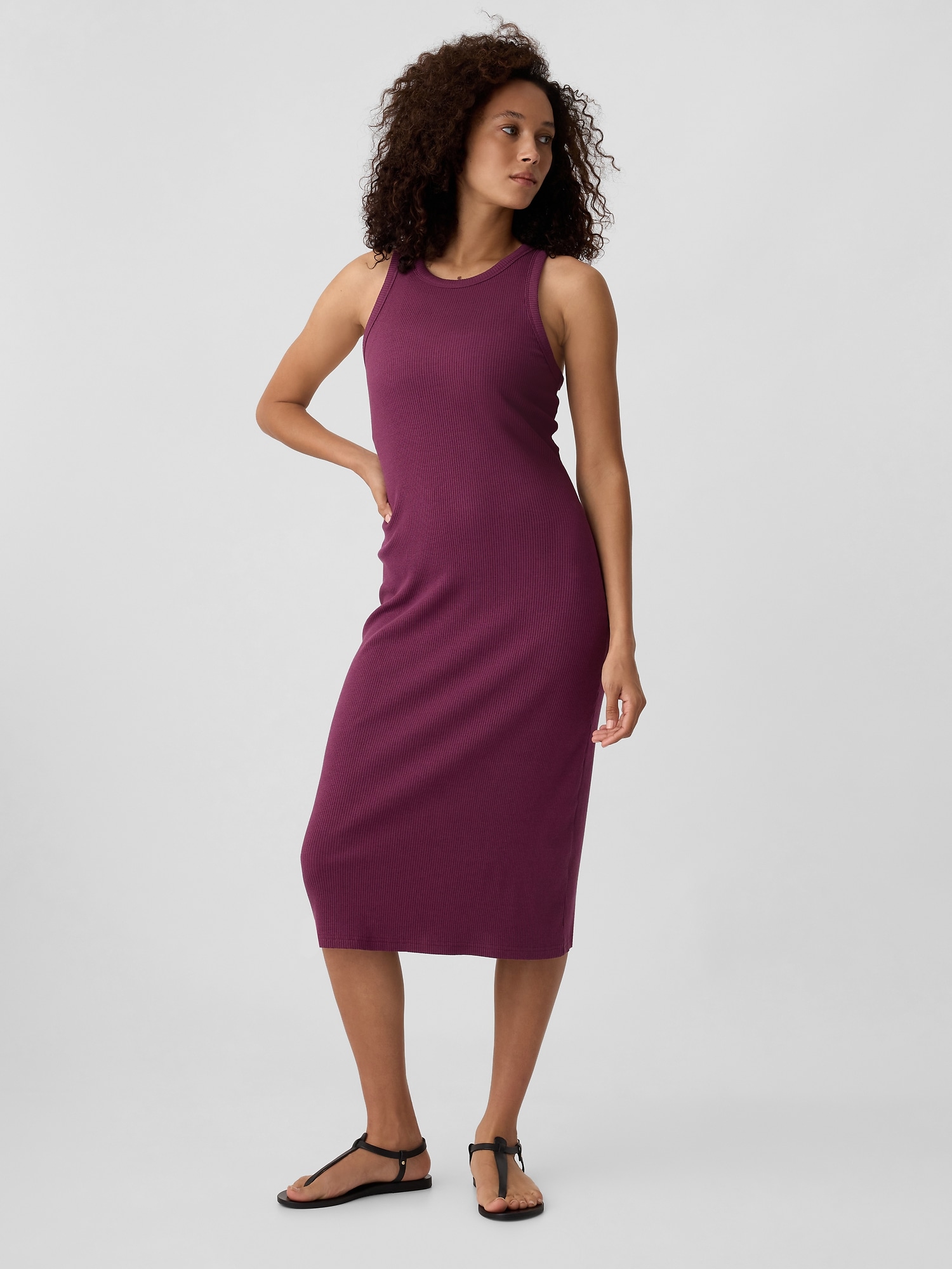 Ribbed Midi Tank Dress