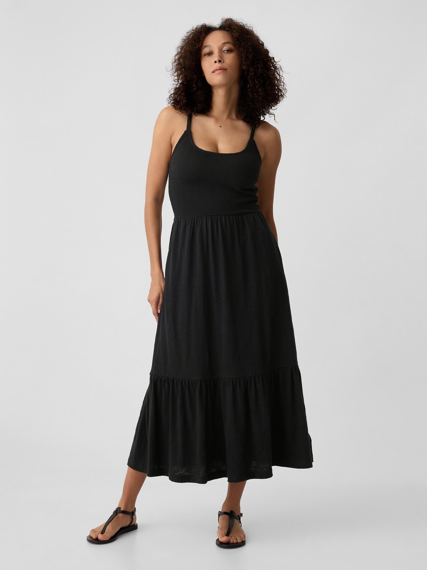 ForeverSoft Smocked Midi Dress