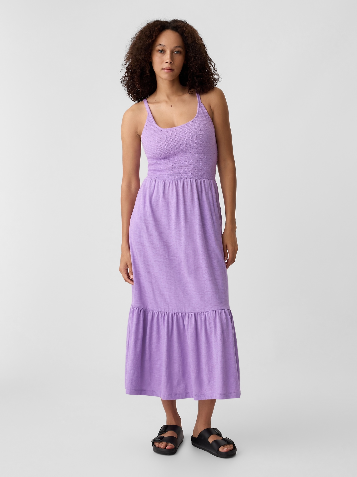 ForeverSoft Smocked Midi Dress