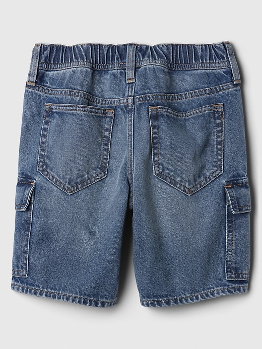 Image number 3 showing, Kids Denim Pull-On Cargo Shorts