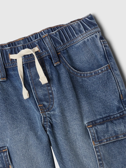 Image number 4 showing, Kids Denim Pull-On Cargo Shorts