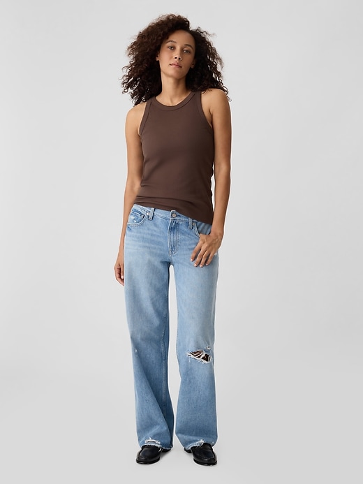 Image number 3 showing, Ribbed High-Neck Tank