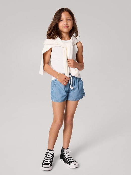 Image number 2 showing, Kids Chambray Pull-On Shorts