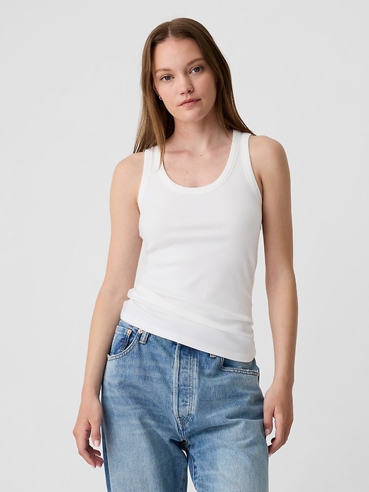Ribbed Scoopneck Tank Top | Gap Factory
