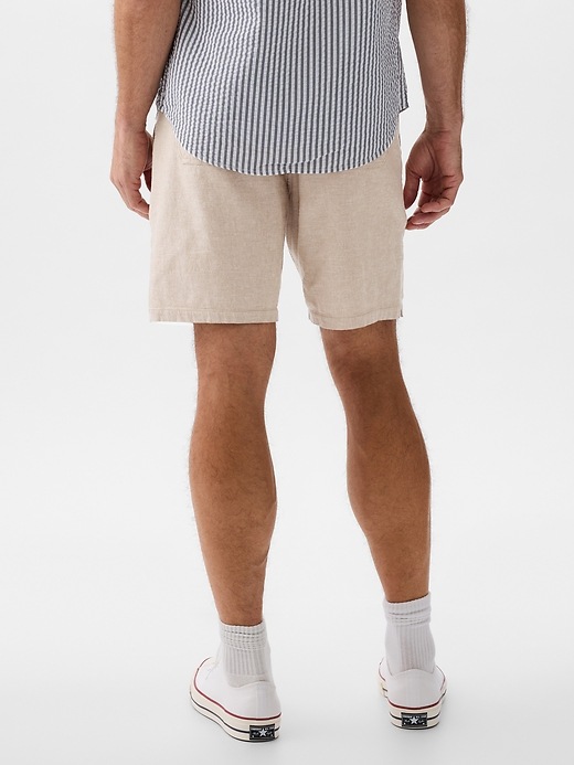 Image number 9 showing, 8" Easy Linen-Blend Shorts