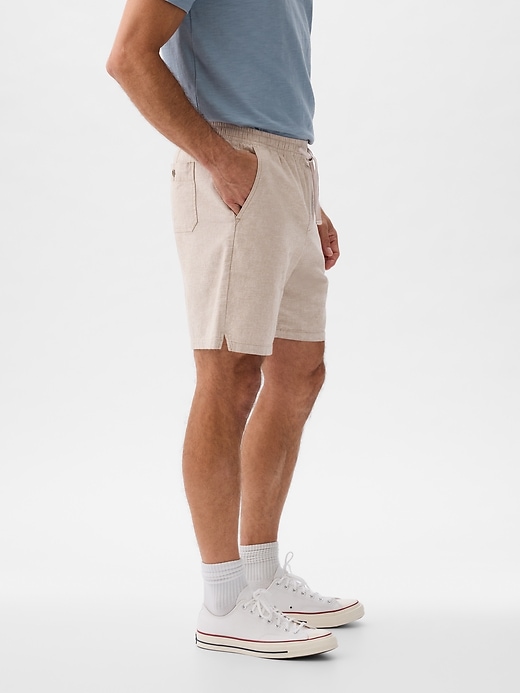 Image number 6 showing, 8" Easy Linen-Blend Shorts