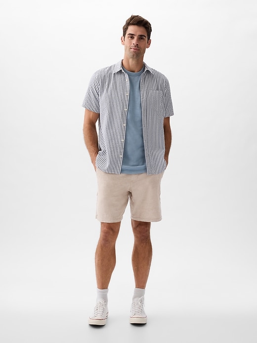 Image number 1 showing, 8" Easy Linen-Blend Shorts