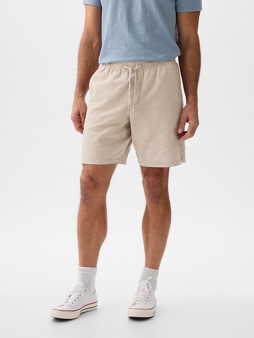 Image number 2 showing, 8" Easy Linen-Blend Shorts