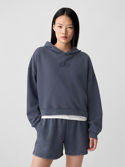 Image number 9 showing, Relaxed Gap Mini-Logo Cropped Hoodie