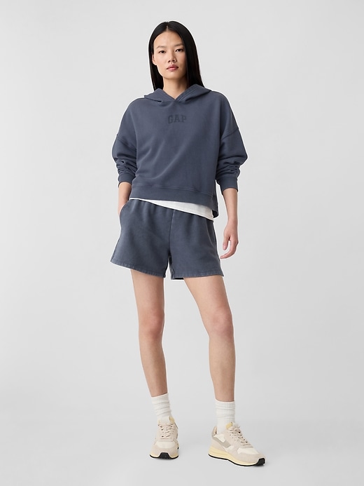 Image number 3 showing, Relaxed Gap Mini-Logo Cropped Hoodie