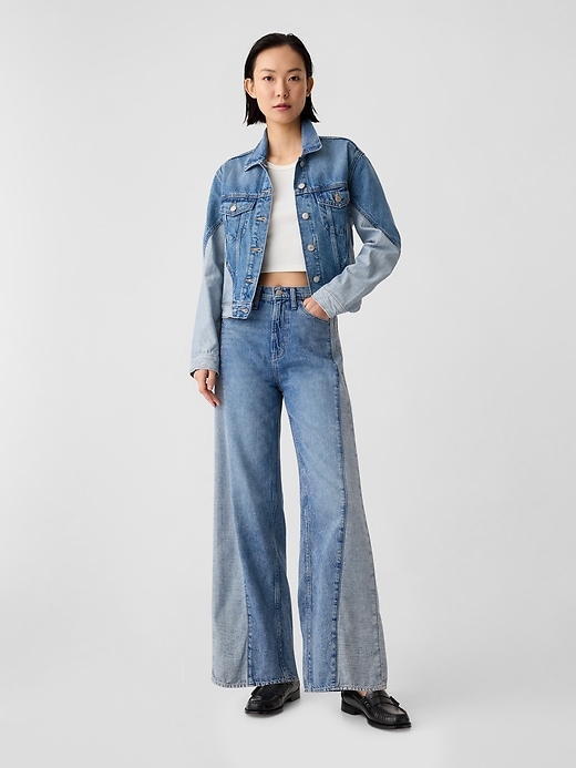 Image number 1 showing, High Rise Wide-Leg Jeans