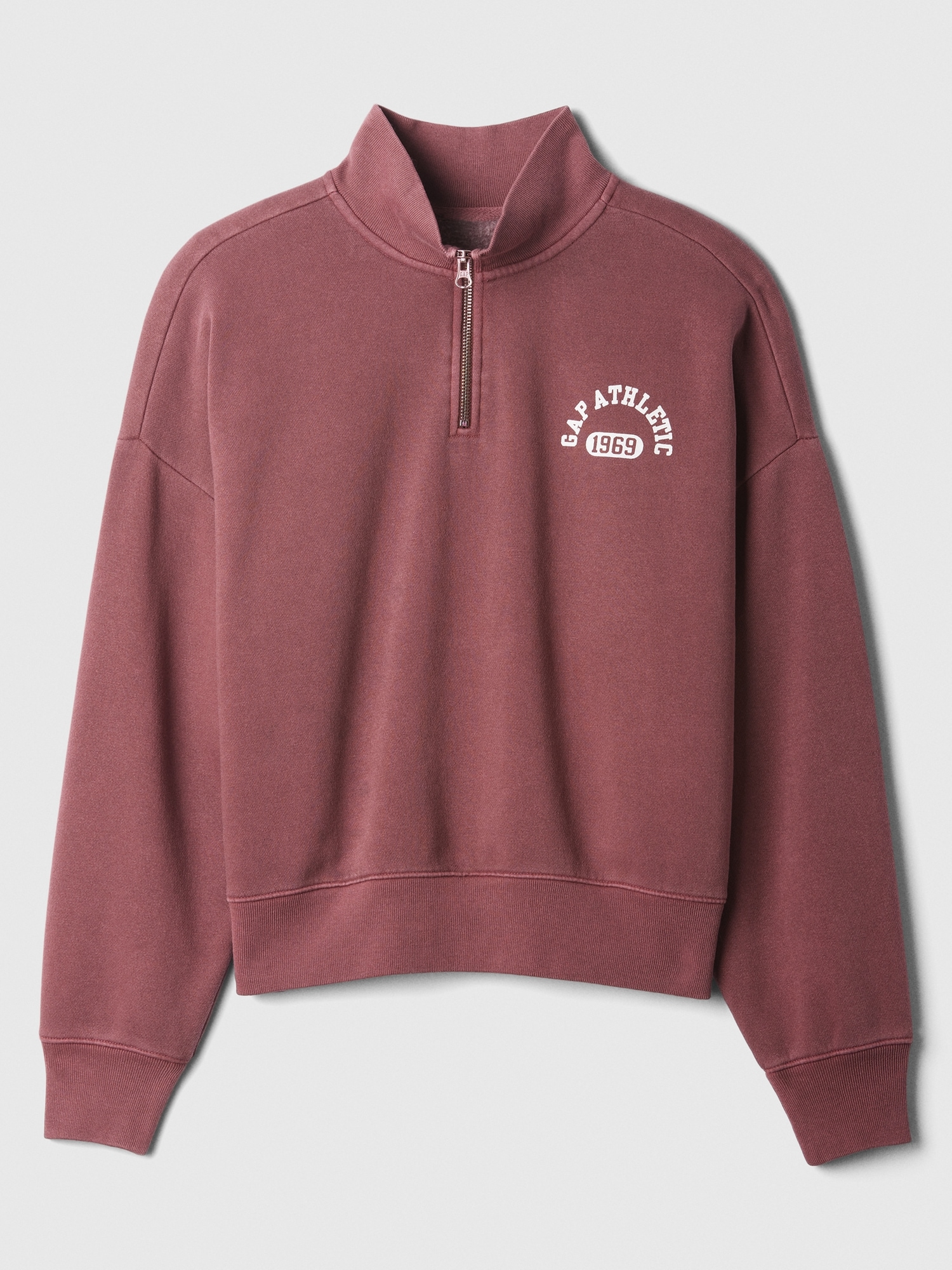 Oversized Gap Graphic Quarter-Zip Sweatshirt | Gap Factory Oversized Gap Graphic Quarter-Zip Sweatshirt | Gap Factory