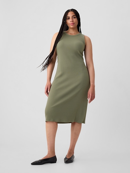 Image number 3 showing, Ribbed Midi Tank Dress