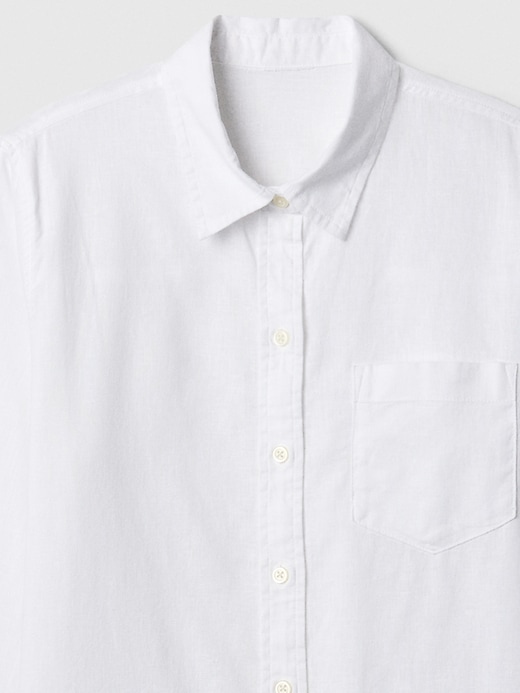 Image number 5 showing, Linen-Blend Easy Shirt