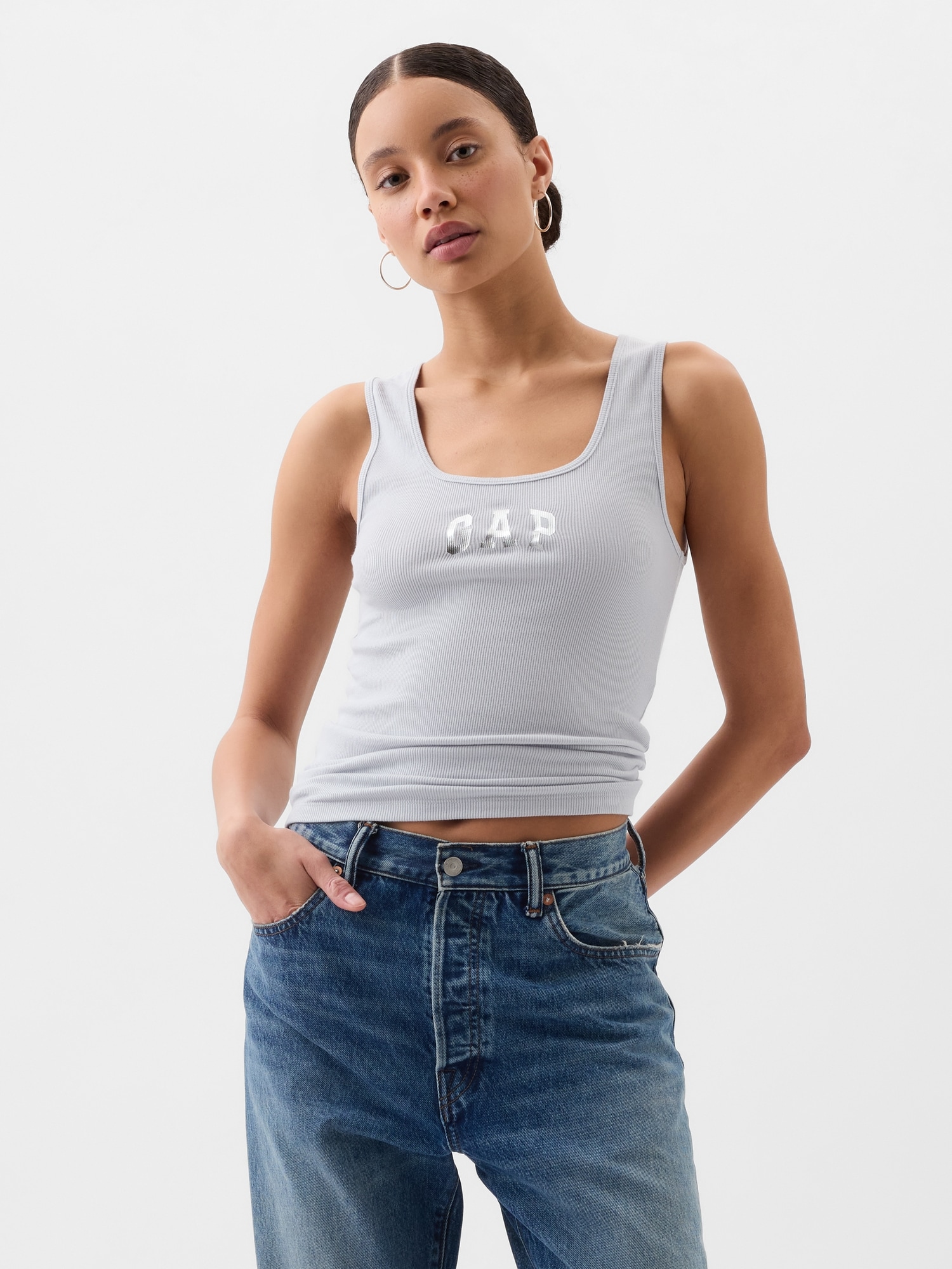 Gap Logo Ribbed Tank Top Gap Factory