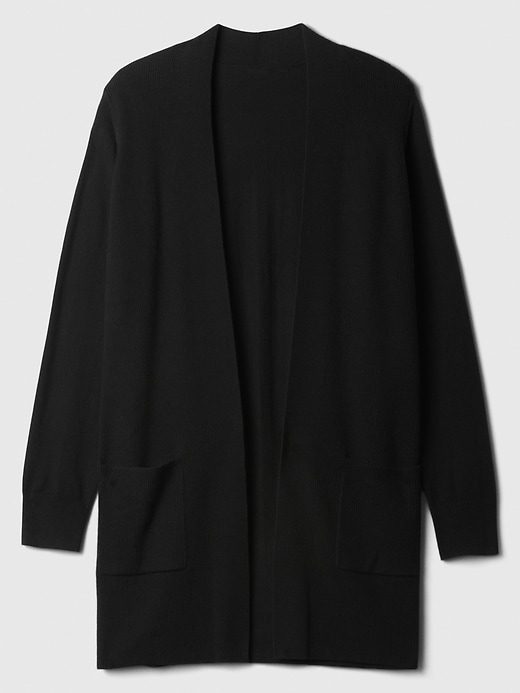 Image number 5 showing, Long Open-Front Cardigan