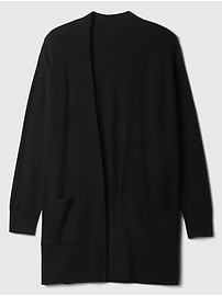 Long Open-Front Cardigan