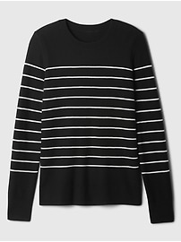 Textured Stripe Crewneck Sweater