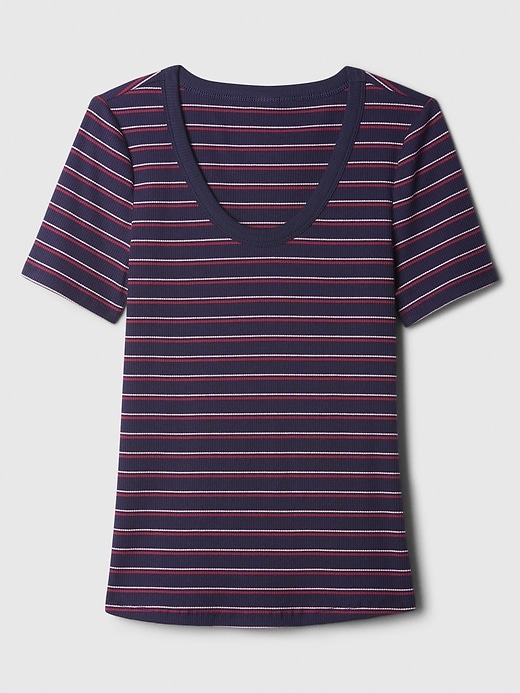 Image number 5 showing, Ribbed Scoopneck T-Shirt