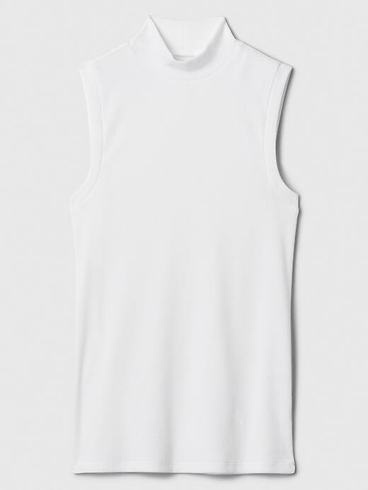 Ribbed Sleeveless Mockneck T-Shirt | Gap Factory Ribbed Sleeveless Mockneck T-Shirt | Gap Factory