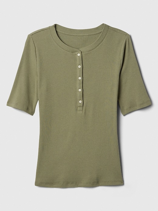 Ribbed Henley T-Shirt | Gap Factory