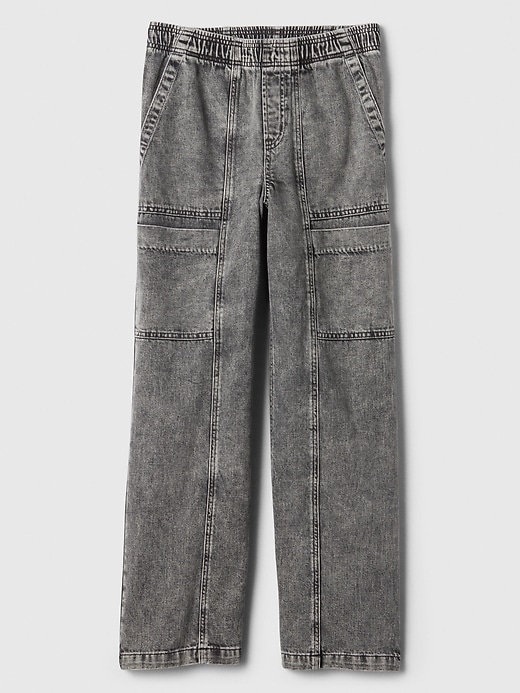 Image number 7 showing, High Rise Wide-Leg Pull-On Jeans