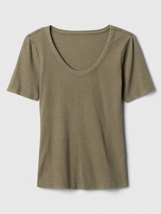 Image number 5 showing, Ribbed Scoopneck T-Shirt