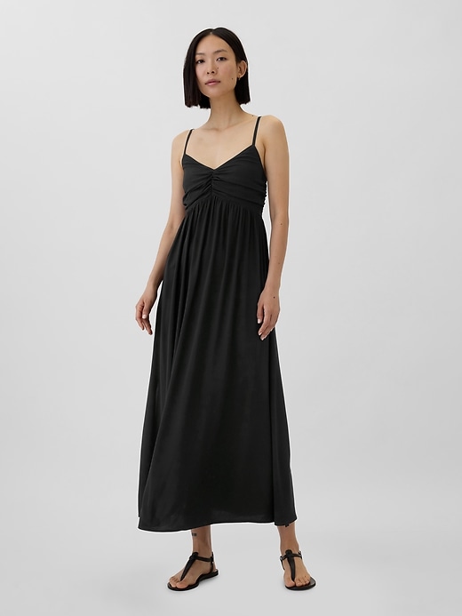 chinese dress ladies Gap Black Floral Print Maxi Dress with V-Neck main image 1