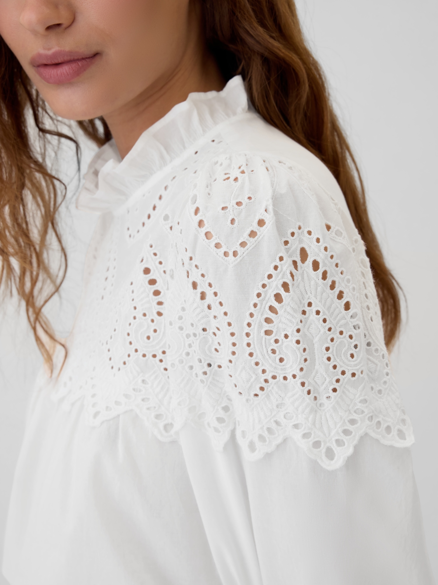 Eyelet Puff Sleeve Top | Gap Factory
