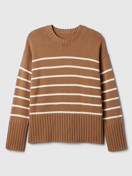 Image number 5 showing, Oversized 24/7 Split-Hem Crewneck Sweater