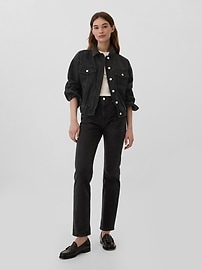 Relaxed Denim Icon Bomber Jacket