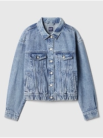Relaxed Denim Icon Bomber Jacket