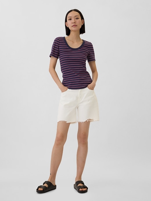 Image number 3 showing, Ribbed Scoopneck T-Shirt