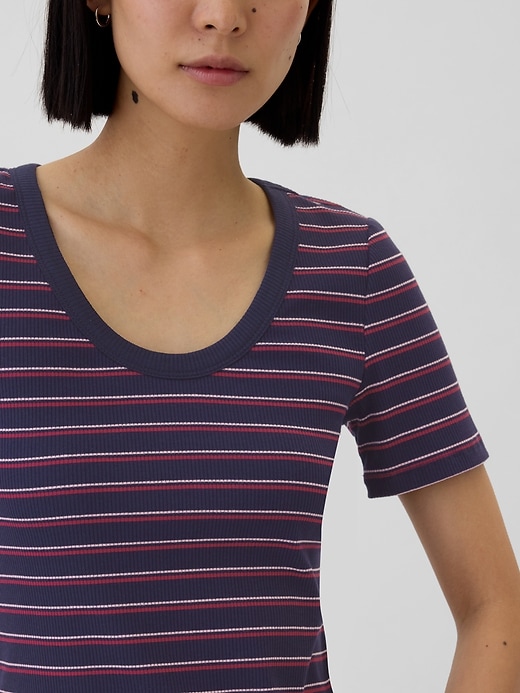 Image number 4 showing, Ribbed Scoopneck T-Shirt