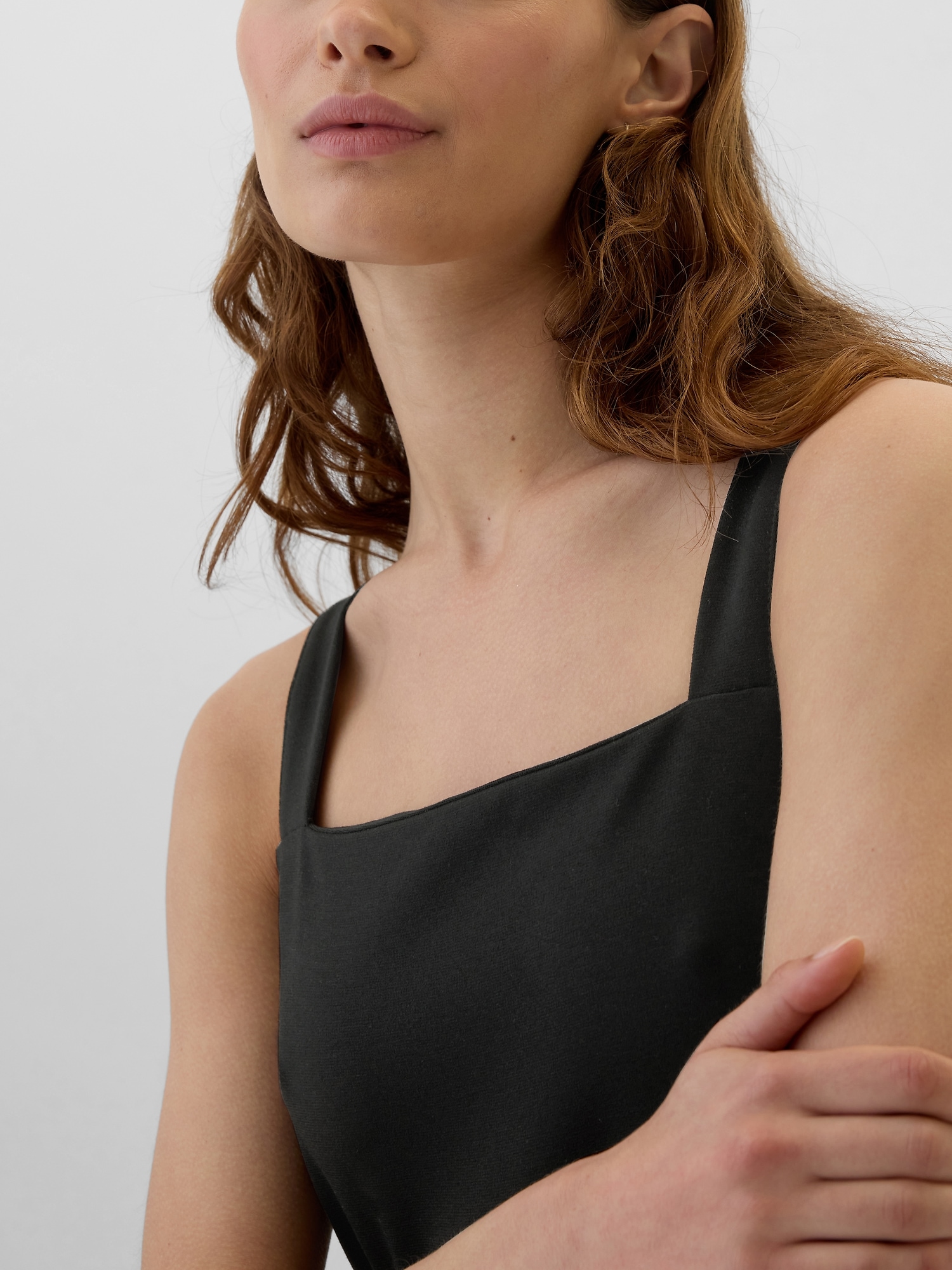 Ponte Squareneck Jumpsuit | Gap Factory