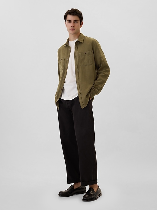 Image number 3 showing, Brushed Utility Shirt in Standard Fit