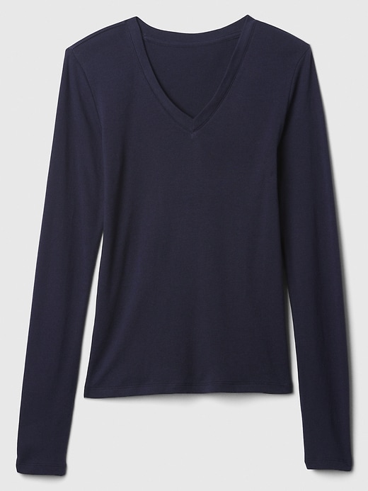 Tシャツ・カットソー HUECLOSET Stripe Collar V-neck Half T-shirt 25KERO475 Favorite Stripe V-Neck T-Shirt | Gap Factory