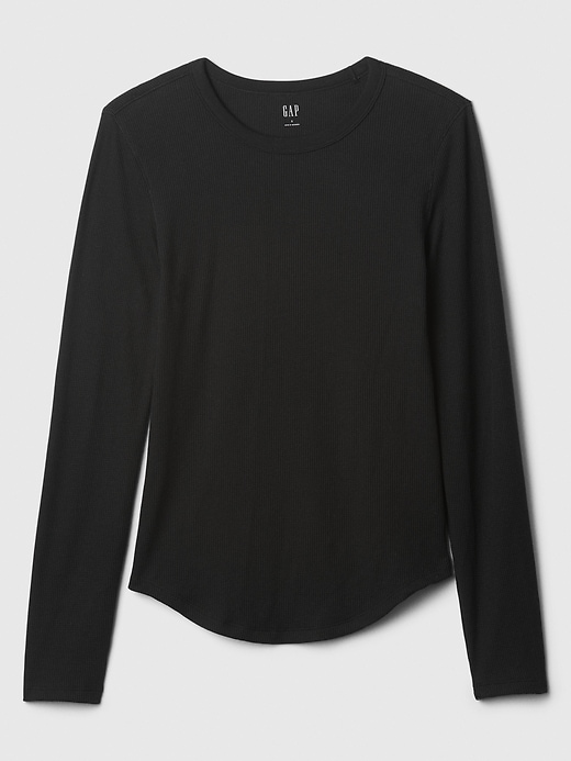 Image number 5 showing, Waffle-Knit Crewneck T-Shirt