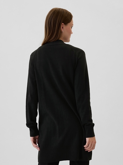 Image number 2 showing, Long Open-Front Cardigan