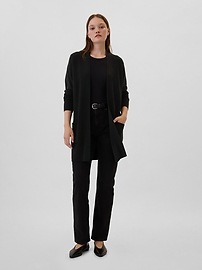 Long Open-Front Cardigan