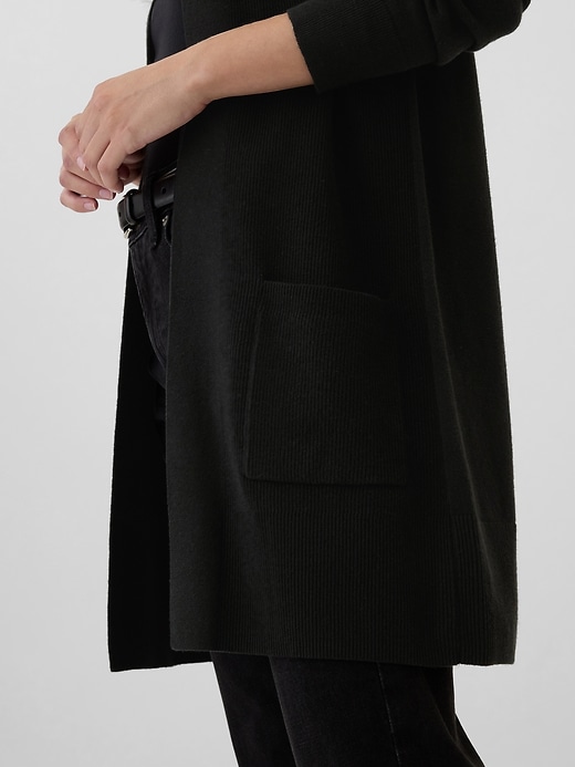 Image number 4 showing, Long Open-Front Cardigan