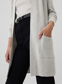 Long Open-Front Cardigan