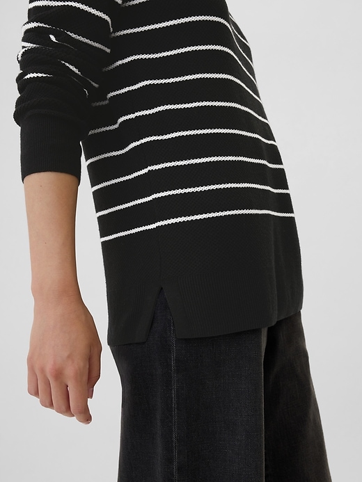 Image number 4 showing, Textured Stripe Crewneck Sweater